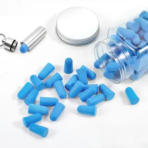 Custom Logo Earplugs PU Foam 60 Pairs Foam Ear Plugs Bottle Soft Foam Sleep Earplug