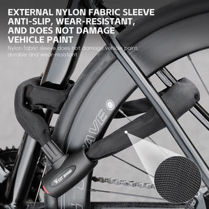 WEST BIKING Lucchetto a Catena per Bicicletta Resistente per Esterni <span class=keywords><strong>con</strong></span> Chiavi Antifurto Alta Sicurezza Lucchetto a Cavo per <span class=keywords><strong>Moto</strong></span> - Product Image 2