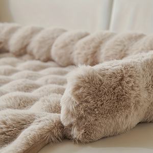 Invierno cómodo perro mascota burbuja Imitación Piel de conejo cama para mascotas engrosada cálida antideslizante suave almohadilla para mascotas gato cama para perros - Product Image 2