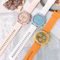 Bracelet de montre universel en silicone caoutchouc 20mm 22mm à libération rapide, bracelet de poignet blanc pour Moonswatch