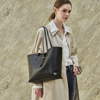 Personnalisé premium fonctionnel carryall tote sacs femme cuir véritable structuré affaires bureau sac main 14 pouces ordinateur
