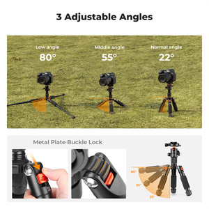 K&F <span class=keywords><strong>Concept</strong></span> Treppiede da Tavolo Compatto <span class=keywords><strong>20</strong></span>.5''/52cm per Fotocamera con Rotazione a 360° °   Testa a sfera a basso profilo con vite da 1/4'' per treppiede da viaggio - Product Image 5