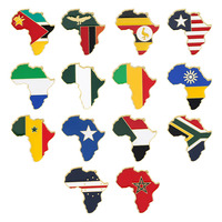 Épingles souvenirs de voyage en émail doux avec drapeaux du Ghana et du Nigéria, fabrication personnalisée de souvenirs touristiques nigérians