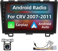 Autoradio Android GPS Navigation Lecteur DVD CD Apple CarPlay Stéréo Multimédia pour Honda CRV 2007-2011