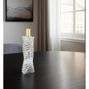 Candelabro da tavolo in cristallo ritorto HMS 12 \ "trasparente e oro - Product Image 1