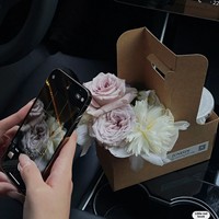 Boîte à fleurs portable en papier kraft, panier pour arrangements floraux, boîte à desserts et gâteaux au thé au lait, fleurs fraîches à emporter