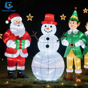 SGL061 украшение окна Рождественский Шелковый фонарь снеговик и фонарь для фестиваля Санта-Клауса - Product Image 1