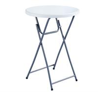 Table de cocktail haute, table à manger ronde pliante, comptoir de bar minimaliste, table pliante ronde en plastique à longues jambes 60 cm 80 cm
