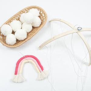 Bamboo Mobile Bell Bed Bell Semicircle with <strong>Pompom</strong> <strong>Maker</strong> - Product Image 3