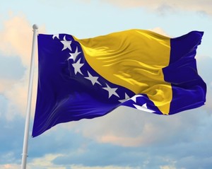 Promotional Factory Direct 100%Polyester 3x5FT Custom Printed Europe Bosnia and Herzegovona <b>Flag</b> - Product Image 4