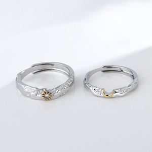 Anillo De Acero Inoxidable Platinum Plated Sun Moon Romantic Design <b>Couple</b> <b>Ring</b> Men and Women Lover <b>Ring</b> for Valentine's Gift - Product Image 2