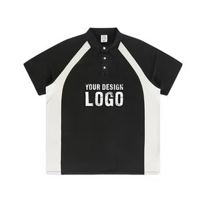 Camiseta Polo de Verano Informal para Mujer, 285g, Cuello Solapa en Color de Contraste, Lavada, Nuevo Diseño, Holgada, Media Manga, Talla Grande - Product Image 2