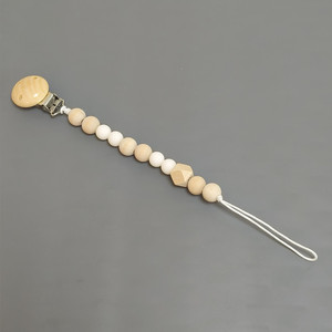 Cadeaux de fête en silicone, Corde en bois de hêtre, Attache-sucette, Chaîne anti-chute, Corde de suspension, Molaire pour bébé, Chaîne anti-perte, Articles pour bébé - Product Image 4