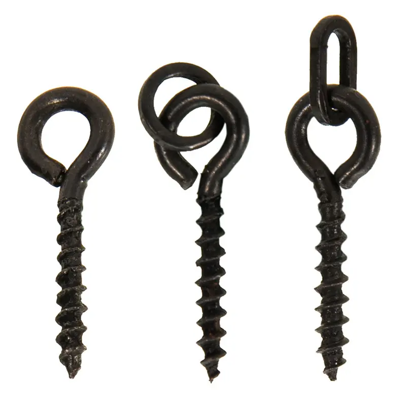 OEM Carp Bait Screws Mirco Swivel Carp Bait For Carp Ronnie Rig Zig Boilie Screws Hiar Rig Terminal Tackle With Ring