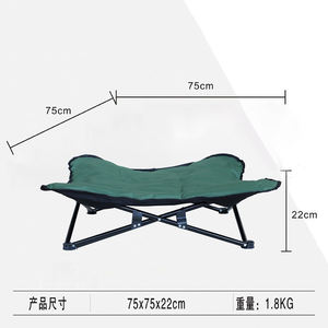 Cama portátil para perros al aire libre, cuna de viaje para acampar para perros, cama elevada para perros con marco de acero, cama plegable acolchada para perros para mascotas - Product Image 6