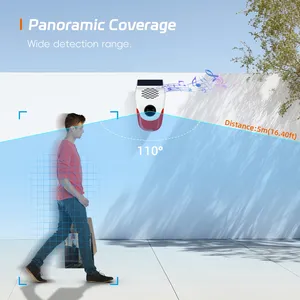 Phát thanh viên báo động chuyển động hồng ngoại, trong nhà và ngoài trời không thấm nước năng lượng mặt trời & USB sạc with1000mah Pin 120dB ALA - Product Image 6