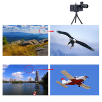 Objectif de caméra de téléphone portable monoculaire avec zoom télescopique 18X pour iPhone, Samsung, smartphones, pour le camping, la chasse, les sports