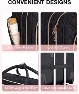 프리미엄 소재 롤링 더플백: 방수 옥스포드 원단 고급 캐리어 여행 가방 바퀴 포함 - Product Image 5