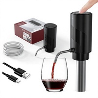 Verseur de vin automatique pneumatique intelligent et rapide, alimenté par batterie au lithium, facile à nettoyer, neuf, en plastique, de couleur rouge, fabriqué par le fournisseur.
