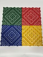 Dalles de sol en plastique de couleur personnalisée, grilles modulaires emboîtables, tapis robustes antidérapants, imperméables, écologiques, pour garage et salle de sport