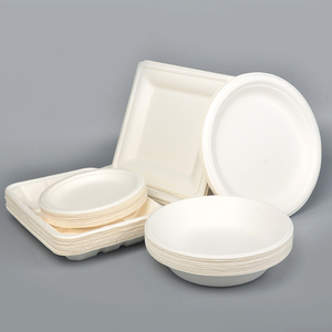 100% assiettes de bagasse de canne à sucre jetables biodégradables compostables 6 \ "7 \" 8 \ "10 \ 12 \" plats en plastique jetables à usage alimentaire - Product Image 1