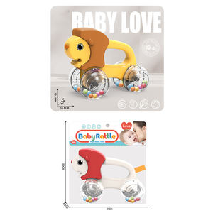 Nouvelle hochette pour bébé en plastique souple unisexe, amusante et de haute qualité, en forme de <span class=keywords><strong>lion</strong></span>, avec des couleurs mélangées, pour les bébés de 0 à 24 mois et les enfants de 2 à 4 ans - Product Image 3