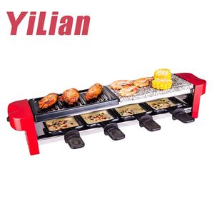 Offre Spéciale 4 palettes contrôle de la température cuisine balcon électrique Portable barbecue Raclette Grill couverture de table barbecue Grill - Product Image 1