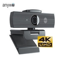 Anywii UHD 4K 30FPS Webcam Enfoque automático Micrófono con cancelación de ruido Zoom 8X para Tiktok CMOS Imagen para cámara web de transmisión en vivo