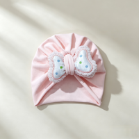 Chapeau turban pour bébé avec nœud détachable, couleur unie, doux, bandeau pour nourrisson, bonnet pour nouveau-né, accessoires pour séance photo de bébé