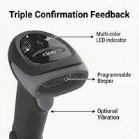 Scanner de codes-barres 2D filaire USB intelligent Cino A680 avec IA, imageur portable pour l'industrie logistique moderne et l'usine 4.0