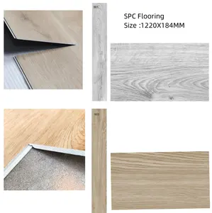 Supplier Luxury Indoor Waterproof Fireproof Pvc Vinyl 4mm 5mm 6mm Vinyl Wooden Marble Pattern Plastic Spc Flooring