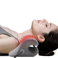 Oreiller de traction cervicale pour soulagement des douleurs au cou et au dos, masseur chiropratique pour le cou, relaxant pour les épaules, étireur de nuque - Vente en gros