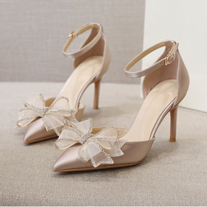 Nouveauté – Talons pointus à boucle fantaisie avec strass et nœud, tailles 31-43, hauteur 6CM/8CM, pour femmes - Product Image 3