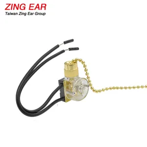 Zing-ventilador de techo con botón de encendido/apagado para cazador, cable de tracción de marcha atrás, interruptor de cadena de tracción pequeña, ZE-109