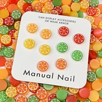 Diamants 3D en résine colorés en forme de champignon pour ongles, fournitures d'été à dos plat pour femmes, décorations DIY pour manucure