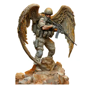 Mainan figur kustom pabrik OEM ODM PVC resin vinil 3D mainan plastik tokoh aksi tentara dengan senjata mainan