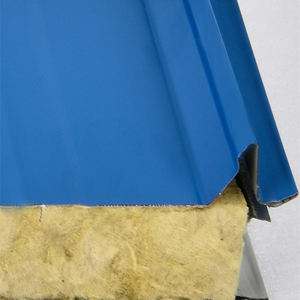 <span class=keywords><strong>Isolation</strong></span> en laine de roche, panneau sandwich pour toiture de maison préfabriquée, ignifuge 120 minutes, matériau de construction - Product Image 2