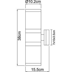 Lámpara de Jardín <span class=keywords><strong>KANGHUI</strong></span> Moderna de Acero Inoxidable con Difusor de Policarbonato, Luz Cálida E27, Bombillas de Neón para Exteriores, Certificación CE GS, Luz Ascendente y Descendente - Product Image 6