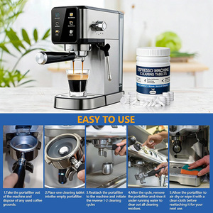 Comprimés de nettoyage pour machine à expresso, détartrage - 50 comprimés compatibles avec Breville Barista Express Gaggia Delonghi <span class=keywords><strong>Jura</strong></span> Philips - Product Image 3