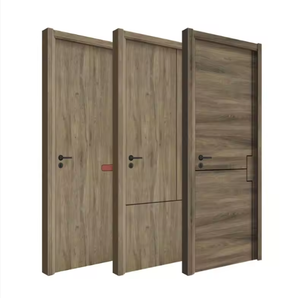 आधुनिक डिजाइन ठोस लकड़ी के इंटीरियर के लिए होटल लोकप्रिय wpc बेडरूम दरवाजे के लिए कारखाने थोक तैयार सतह के साथ - Product Image 5