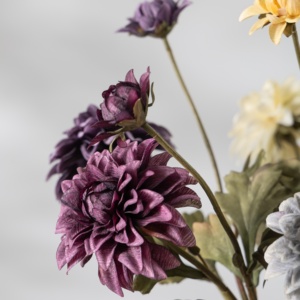 Ramo de Dalia de seda simulada hecho a mano Vintage estilo moderno y sencillo añade un ambiente artístico a cualquier espacio - Product Image 4