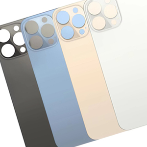 Pour <span class=keywords><strong>iPhone</strong></span> 13 <span class=keywords><strong>Pro</strong></span> <span class=keywords><strong>Max</strong></span> 12 Mini <span class=keywords><strong>14</strong></span> Plus 15 XS <span class=keywords><strong>max</strong></span> 11 panneau de couverture en verre arrière couvercle de la batterie boîtier OEM grand trou caméra verre arrière - Product Image 1