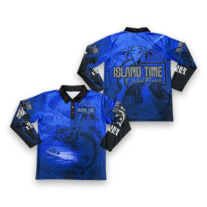 Camisa de pesca con diseño personalizado Polo cuello sublimación patrón UV - Product Image 3