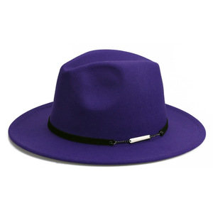 Sombrero Fedora Unisex de alta calidad, fieltro de poliéster informal, PU, la mejor venta al por mayor para fiesta en la playa, negocios, hombres, <span class=keywords><strong>mujeres</strong></span>, sombrero de Panamá, violación - Product Image 4