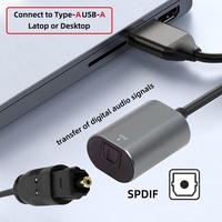 Câble adaptateur USB vers TosLink SPDIF, ligne USB 2.0 vers PCM TosLink SPDIF femelle, adaptateur audio, cordon, fil, USB TosLink fibre optique