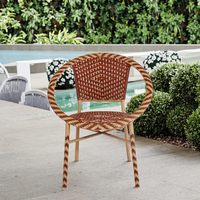 Chaise de jardin moderne en rotin, légère, imperméable, portable, empilable, pour patio, pique-nique, camping, pêche, chambre, école
