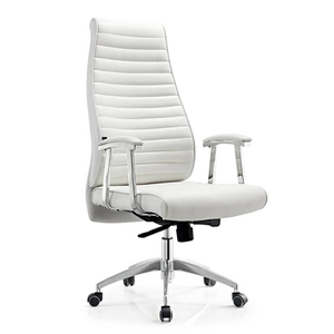<span class=keywords><strong>Sedia</strong></span> da Ufficio Girevole Ergonomica Bianca con Poggiatesta per Ospiti - Product Image 1