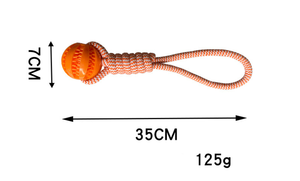 Tali anjing tahan gigitan kustom pabrik mainan TPR desain simpul interaktif hewan peliharaan tali kunyah anjing mainan tumbuh gigi tali katun - Product Image 4