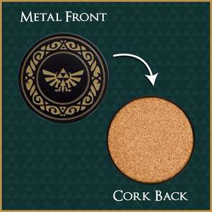 Sous-verres en métal personnalisés Legend of <span class=keywords><strong>Zelda</strong></span> Sous-verres en aluminium imprimés Sous-verres en métal Produit artisanal - Product Image 4