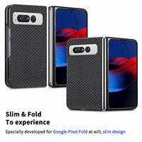 Coque de téléphone originale 2-en-1 Slim and Fit Fiber Pattern pour Google Pixel Fold PC Mobile Cover